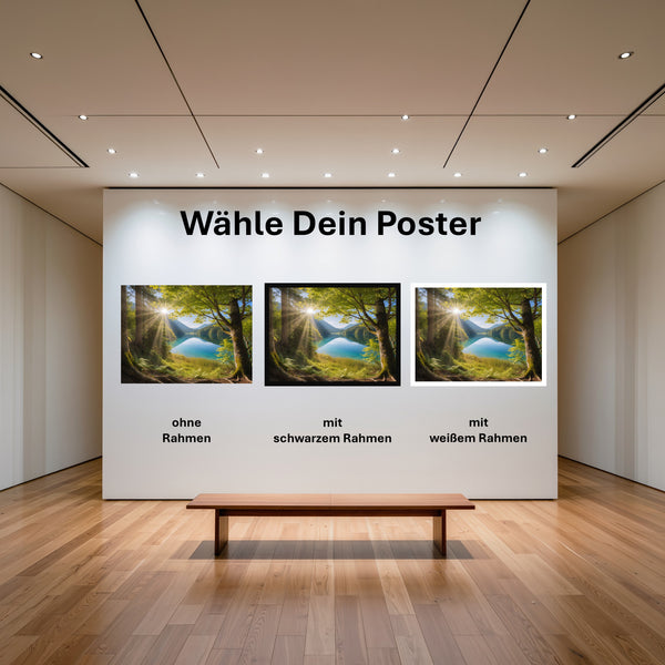 Poster Friedliche Naturansicht mit und ohne Rahmen