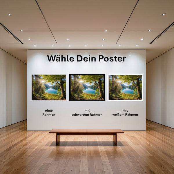 Poster Friedliche Naturansicht mit und ohne Rahmen