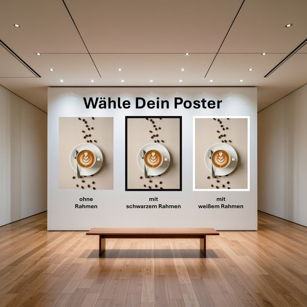 Poster Kaffeegenuss in Perfektion mit und ohne Rahmen