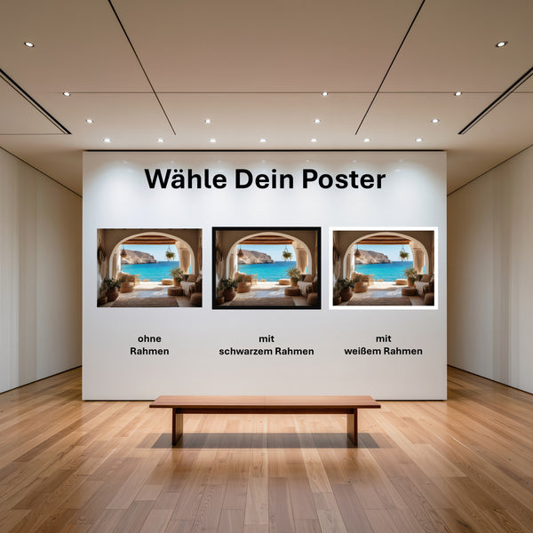 Poster Mediterranes Paradies mit und ohne Rahmen