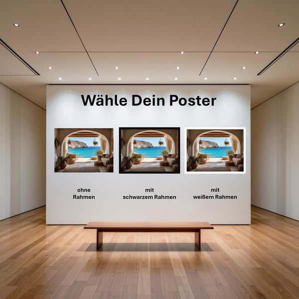 Poster Mediterranes Paradies mit und ohne Rahmen