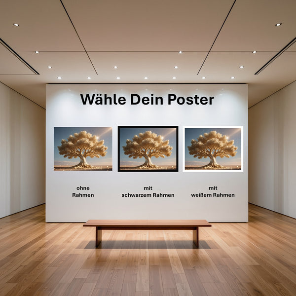 Poster Glänzender Baum in der Natur mit und ohne Rahmen