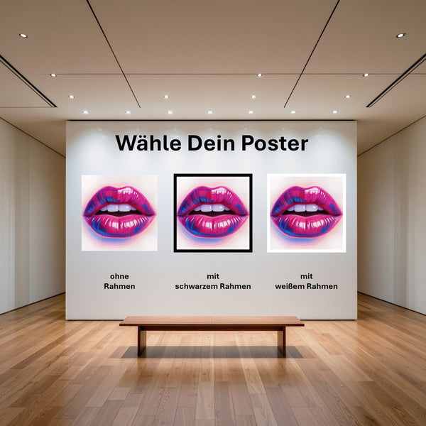 Poster Lebendige Lippen mit und ohne Rahmen