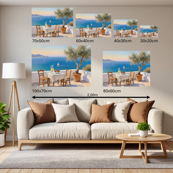 Groessenvergleich Poster Wandbilder Mediterrane Traumlandschaft Querformat