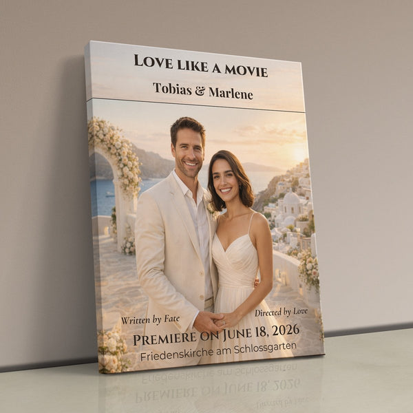 Euer Foto als romantisches Leinwandbild im Kino-Look – personalisiertes Wandbild