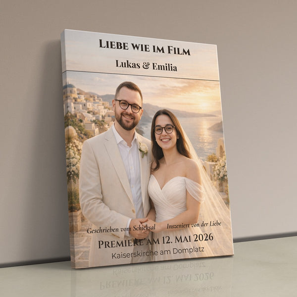 Euer Foto als romantisches Leinwandbild im Kino-Look – personalisiertes Wandbild