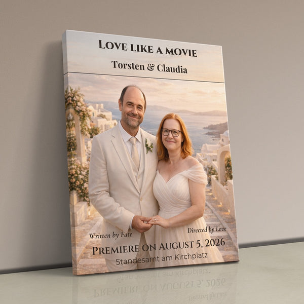 Euer Foto als romantisches Leinwandbild im Kino-Look – personalisiertes Wandbild