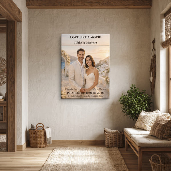 Euer Foto als romantisches Leinwandbild im Kino-Look – personalisiertes Wandbild