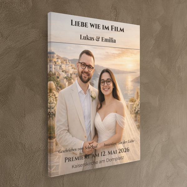 Euer Foto als romantisches Leinwandbild im Kino-Look – personalisiertes Wandbild