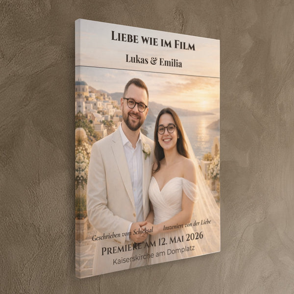 Euer Foto als romantisches Leinwandbild im Kino-Look – personalisiertes Wandbild
