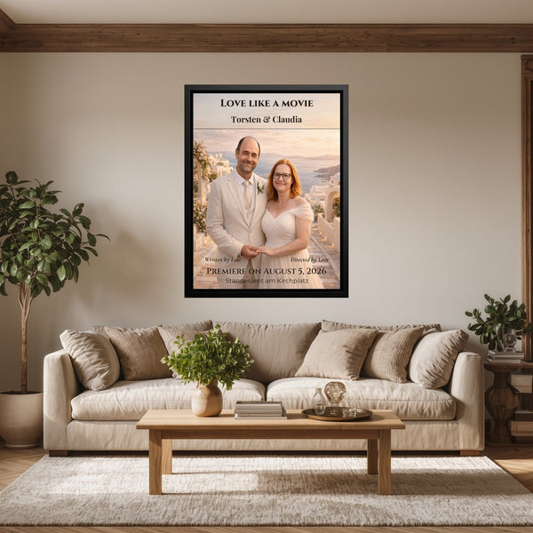 Euer Foto als romantisches Leinwandbild im Kino-Look – personalisiertes Wandbild