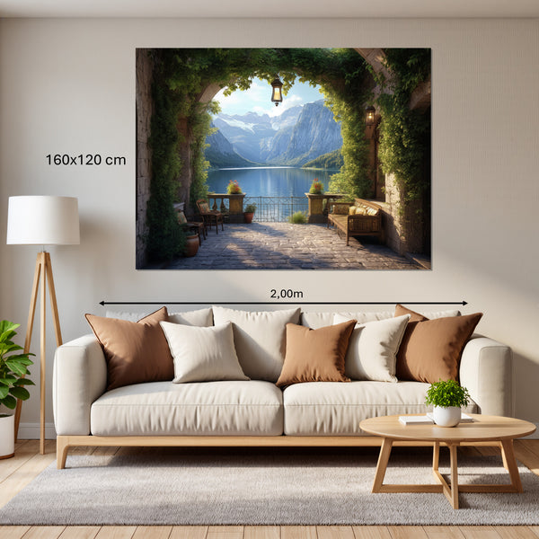 Leinwandbild Idyllische Berglandschaft160x120 cm Querformat