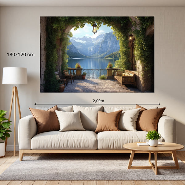 Leinwandbild Idyllische Berglandschaft180x120 cm Querformat