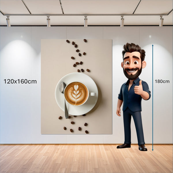 Leinwandbild Kaffeegenuss in Perfektion 120x160 cm Hochformat
