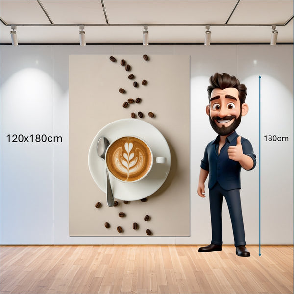 Leinwandbild Kaffeegenuss in Perfektion 120x180 cm Hochformat