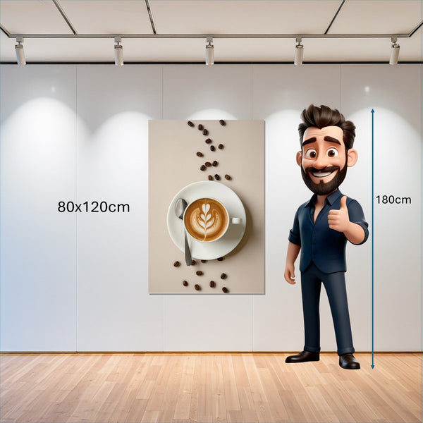 Leinwandbild Kaffeegenuss in Perfektion 80x120 cm Hochformat
