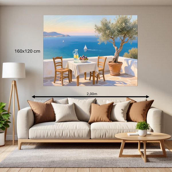 Leinwandbild Mediterrane Traumlandschaft 160x120 cm Querformat