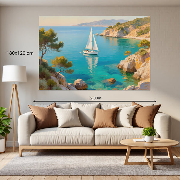 Leinwandbild Mediterranes Segelabenteuer180x120 cm Querformat