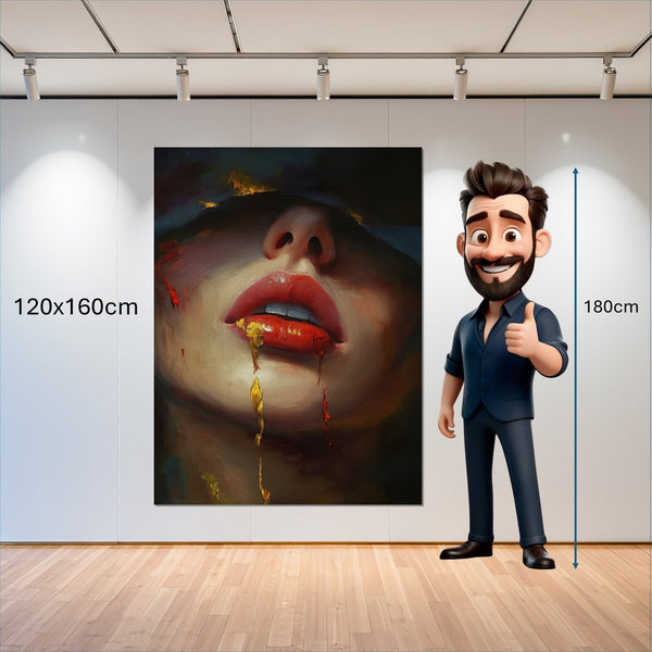 Leinwandbild Verborgene Leidenschaft 120x160 cm Hochformat