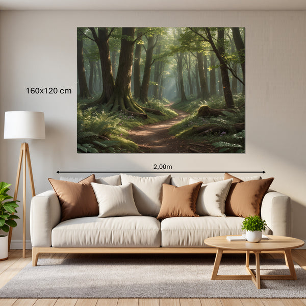 Leinwandbild Verzauberter Waldweg B-00010160x120 cm Querformat