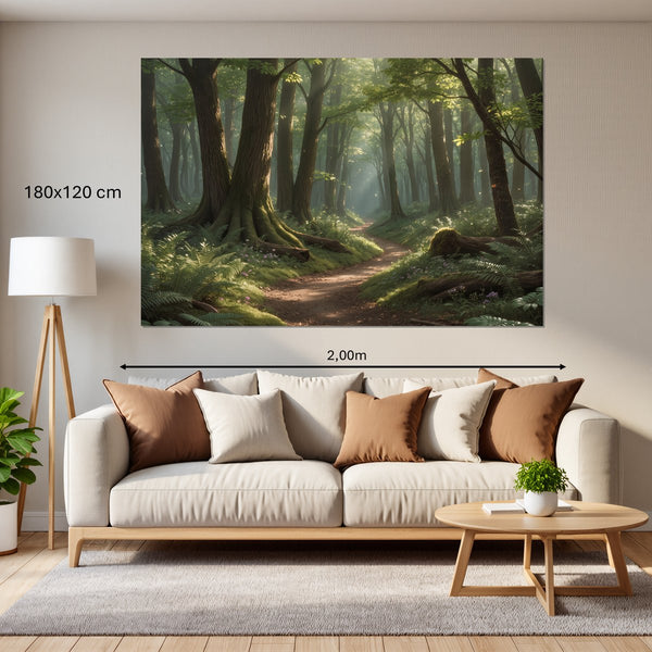 Leinwandbild Verzauberter Waldweg B-00010180x120 cm Querformat