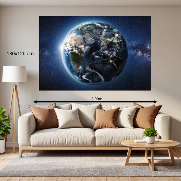 Leinwandbild Weltall und Erde B-00027 180x120 cm Querformat