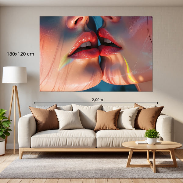 Leinwandbild Zarte Berührung180x120 cm Querformat