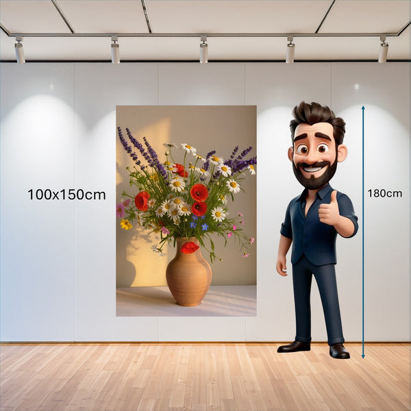 Poster Wandbild 100x150 cm Blühende Farbenpracht Hochformat