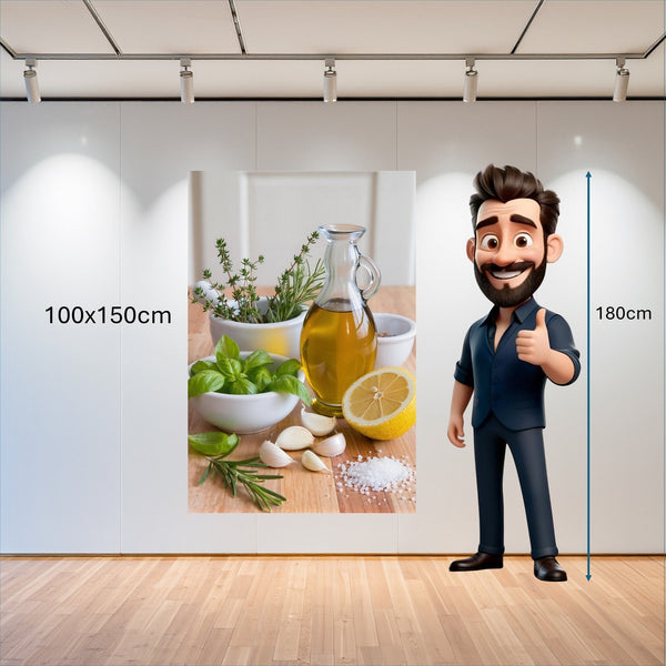 Poster Wandbild 100x150 cm Mediterrane Köstlichkeiten Hochformat