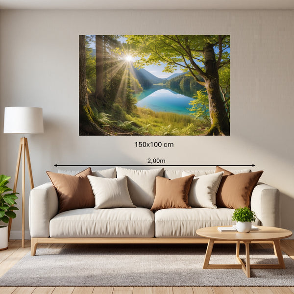 Poster Wandbild 150x100 cm Friedliche Naturansicht Querformat