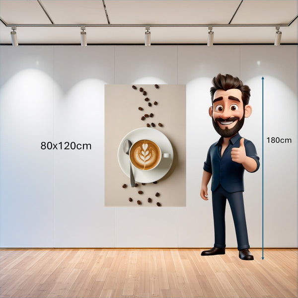 Poster Wandbild 80x120 cm Kaffeegenuss in Perfektion Hochformat