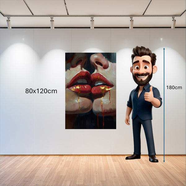 Poster Wandbild 80x120 cm Verborgene Leidenschaft B-00011 Hochformat