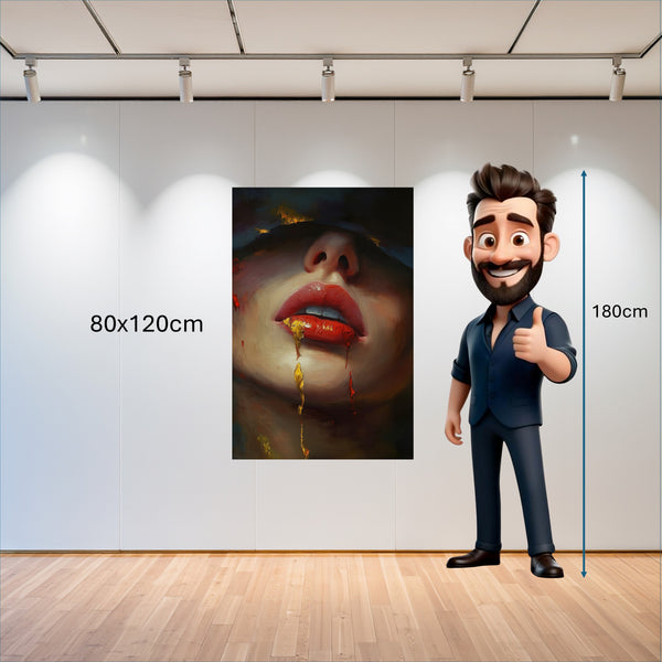 Poster Wandbild 80x120 cm Verborgene Leidenschaft Hochformat