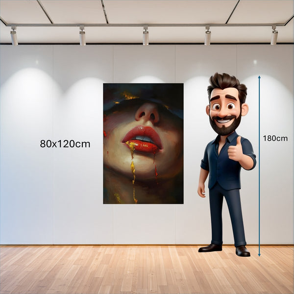 Poster Wandbild 80x120 cm Verborgene Leidenschaft Hochformat