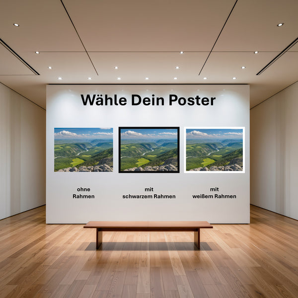 Poster Berglandschaft im Sommer mit und ohne Rahmen