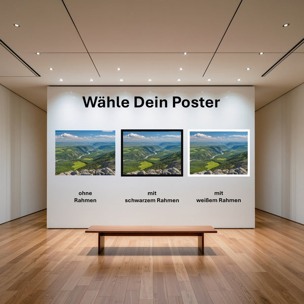 Poster Berglandschaft im Sommer mit und ohne Rahmen