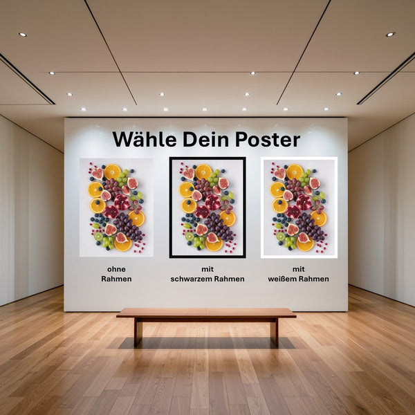 Poster Fruchtige Vielfalt mit und ohne Rahmen