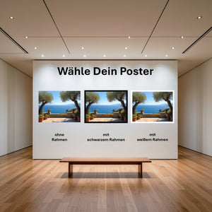 Poster Mediterrane Aussicht mit und ohne Rahmen