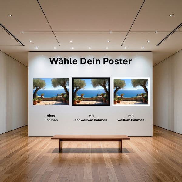 Poster Mediterrane Aussicht mit und ohne Rahmen