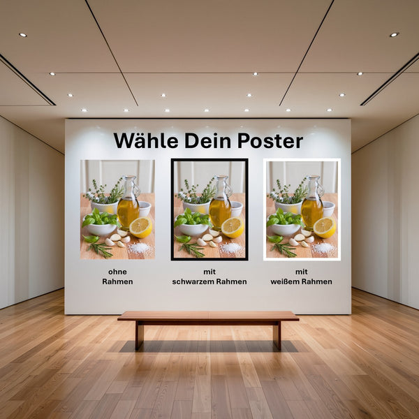 Poster Mediterrane Köstlichkeiten mit und ohne Rahmen