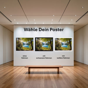Poster Friedliche Naturansicht mit und ohne Rahmen