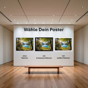 Poster Friedliche Naturansicht mit und ohne Rahmen