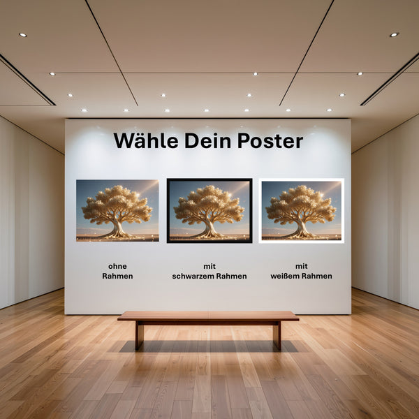 Poster Glänzender Baum in der Natur mit und ohne Rahmen
