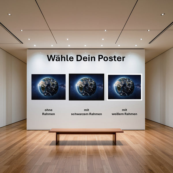 Poster Weltall und Erde B-00027 mit und ohne Rahmen