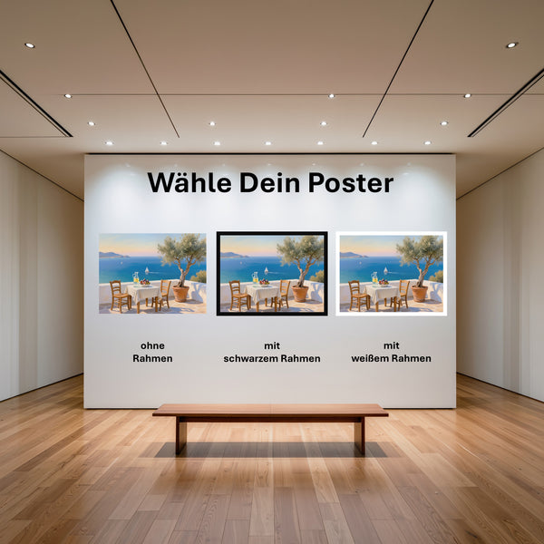 Poster Mediterrane Traumlandschaft mit und ohne Rahmen