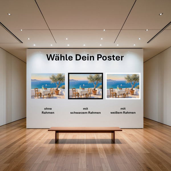Poster Mediterrane Traumlandschaft mit und ohne Rahmen