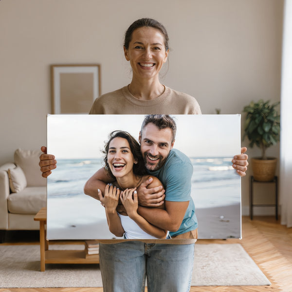 Dein Lieblingsmoment auf Leinwand - personalisierte Fotoleinwand im Querformat