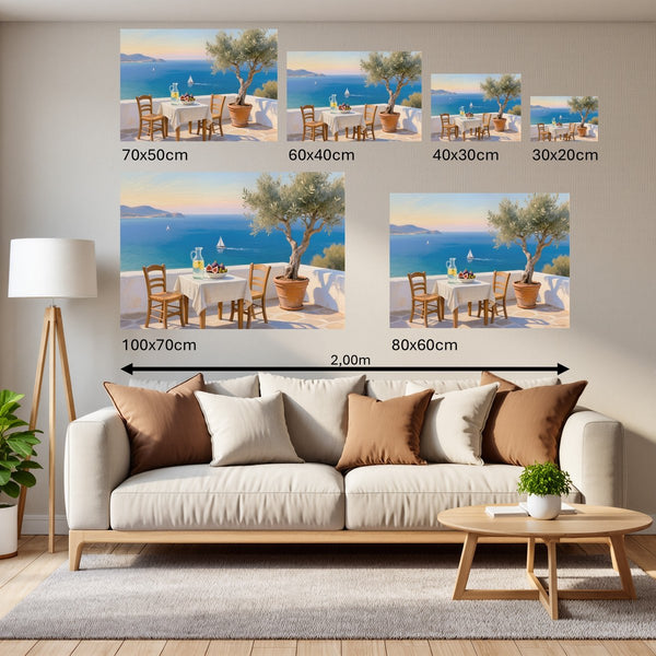 Groessenvergleich Poster Wandbilder Mediterrane Traumlandschaft Querformat