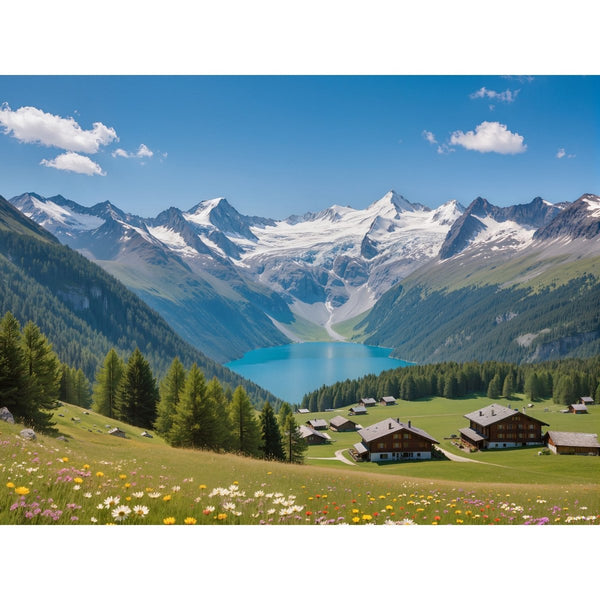 Hauptbild Alpenlandschaft mit blühenden Wiesen
