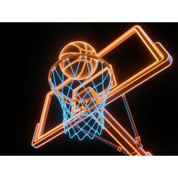 Hauptbild Basketball im Neonlicht